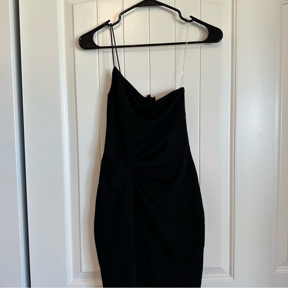 NWT NOOKIE designer LUST one shoulder black cocktail dress size S - Picture 2 of 7